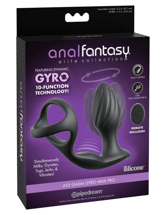 Anal Fantasy Elite Collection Ass-Gasm Gyro-Milk Pro (Black) – Prostate Massager Default Title Prostate Tools