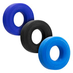Huj3 C-Ring 3 Pack by Hunkyjunk Cobalt Multi > Cock Ring > Sets