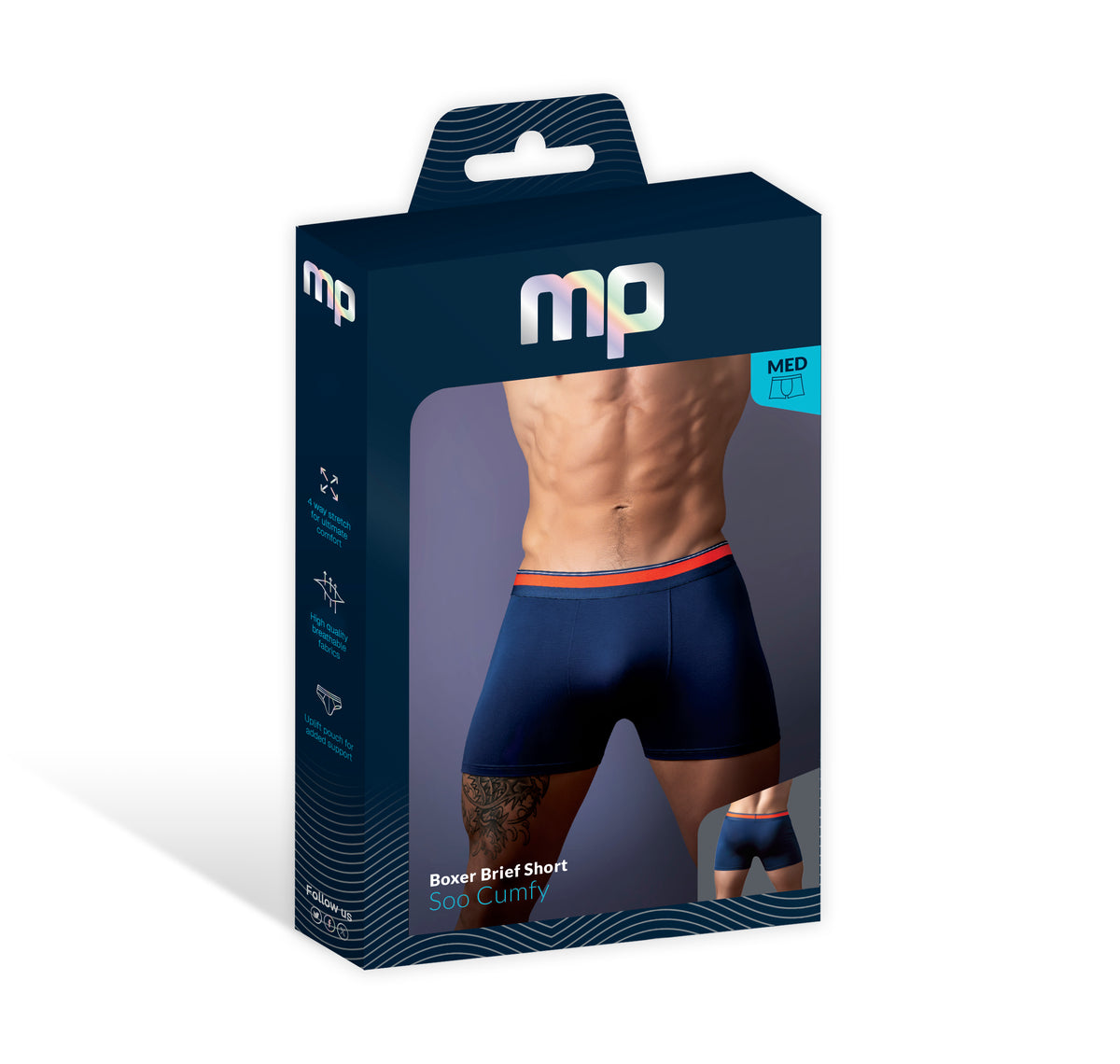 Soo Cumfy Boxer Brief – Moisture-Wicking Men's Underwear Medium Blue Medium > Clothes > Mens Briefs