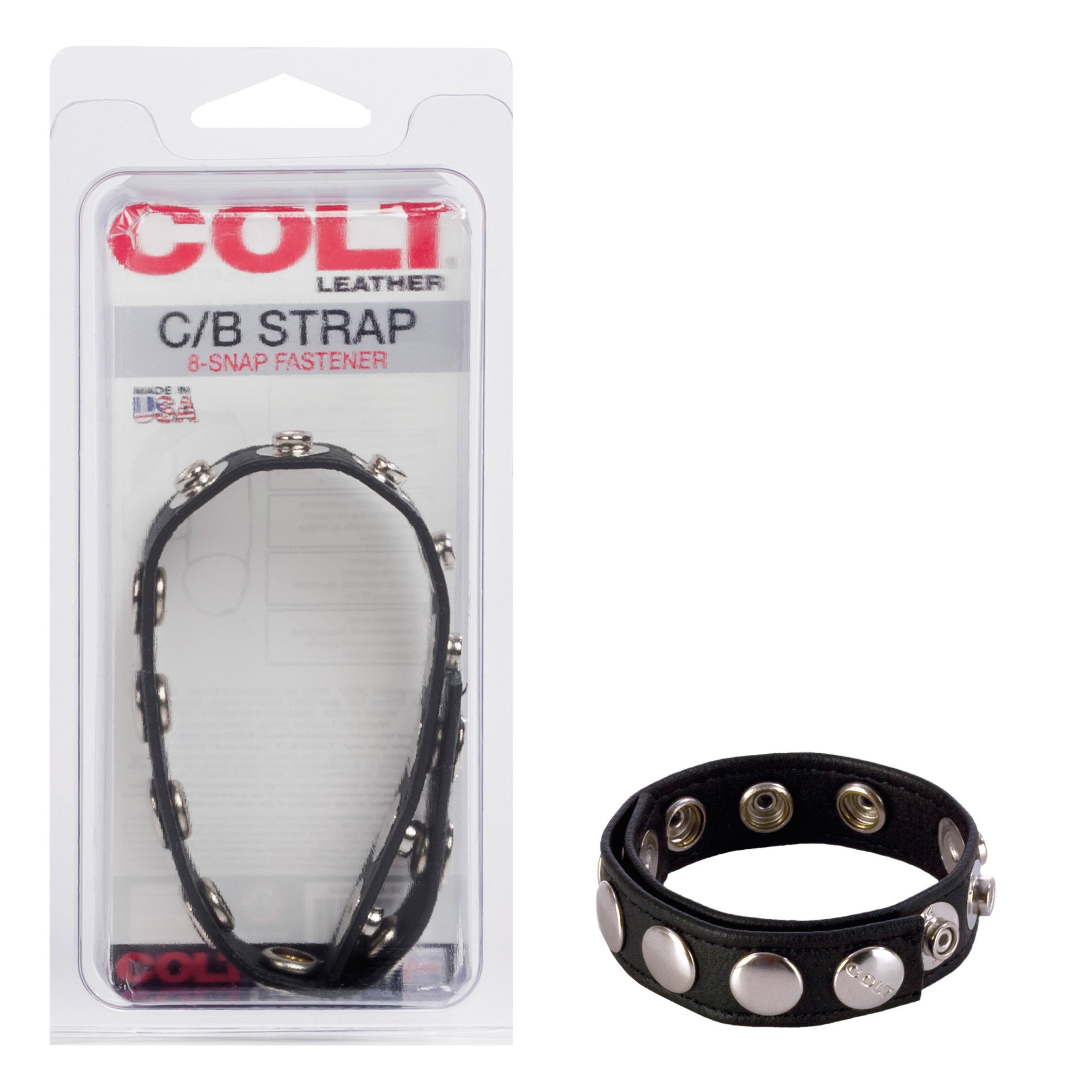 Colt 8 Snap Fastener Leather Strap – Luxury Leather Bondage Strap > Clothes > Mens Leather