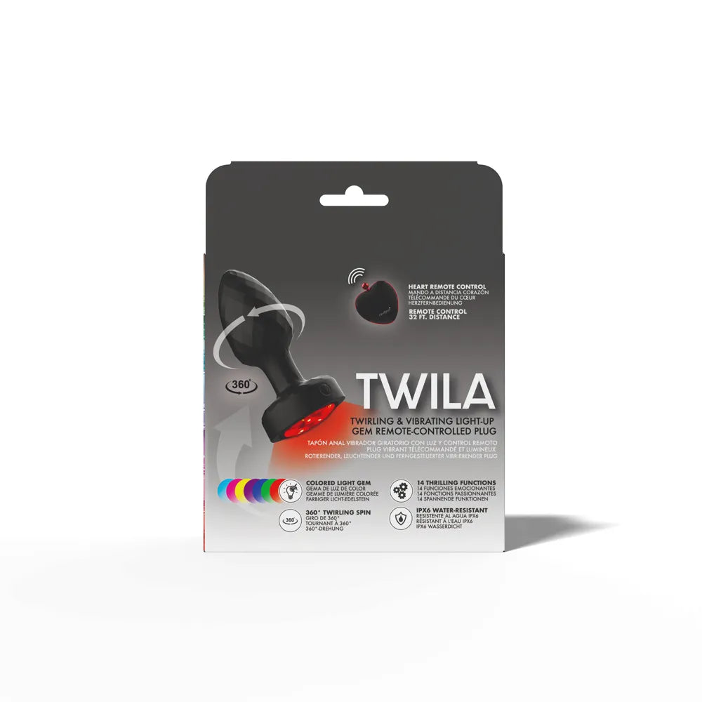 Cheeky Charms Twila – Light-Up Rotating Vibrating Anal Plug with Remote - 4 Inch > Anal Range > Vibrating Butt Plugs