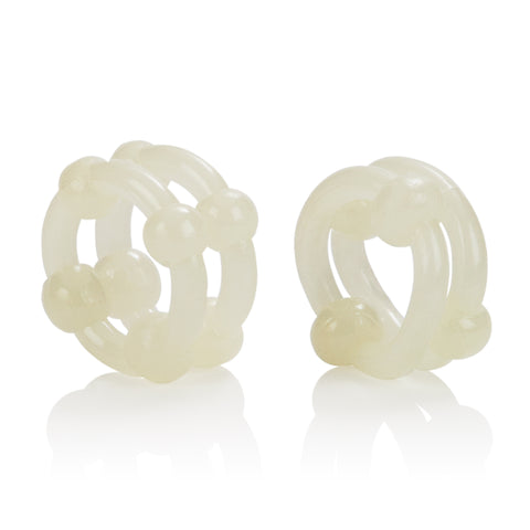 Island Rings Double Stacker Glow In The Dark Stretchy Cock Rings 0.75 Inch 2 Cm Duo COCK RING Set