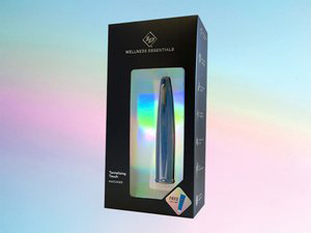 Tantalizing Touch Flexible Blue Massager with Silicone Details Blue Vibrators