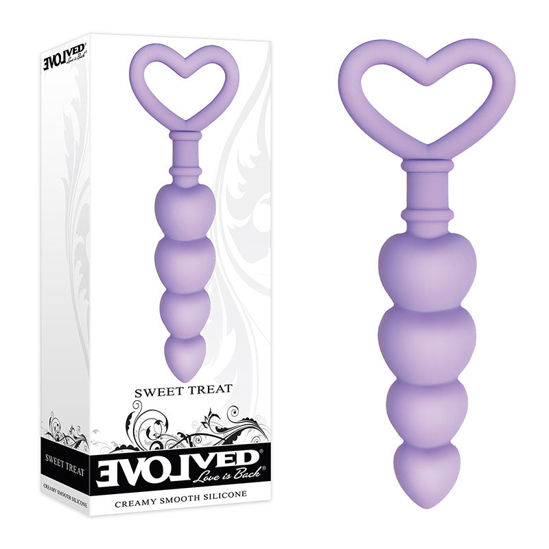 Sweet Treat Heart-Shaped Silicone Beads – 6.15" Flexible Graduated Butt Plug > Anal Range > Anal Beads