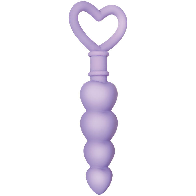 Sweet Treat Heart-Shaped Silicone Beads – 6.15" Flexible Graduated Butt Plug > Anal Range > Anal Beads