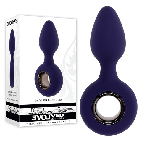 Evolved MY PRECIOUS Vibrating Plug 12.7cm Waterproof Blue Butt Plugs - Vibrating