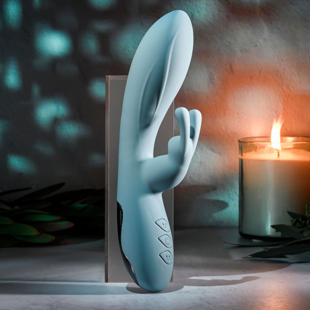 Boss Bunny Blue Silicone Rabbit Vibrator with Dual Stimulation VIBRATORS-RABBIT