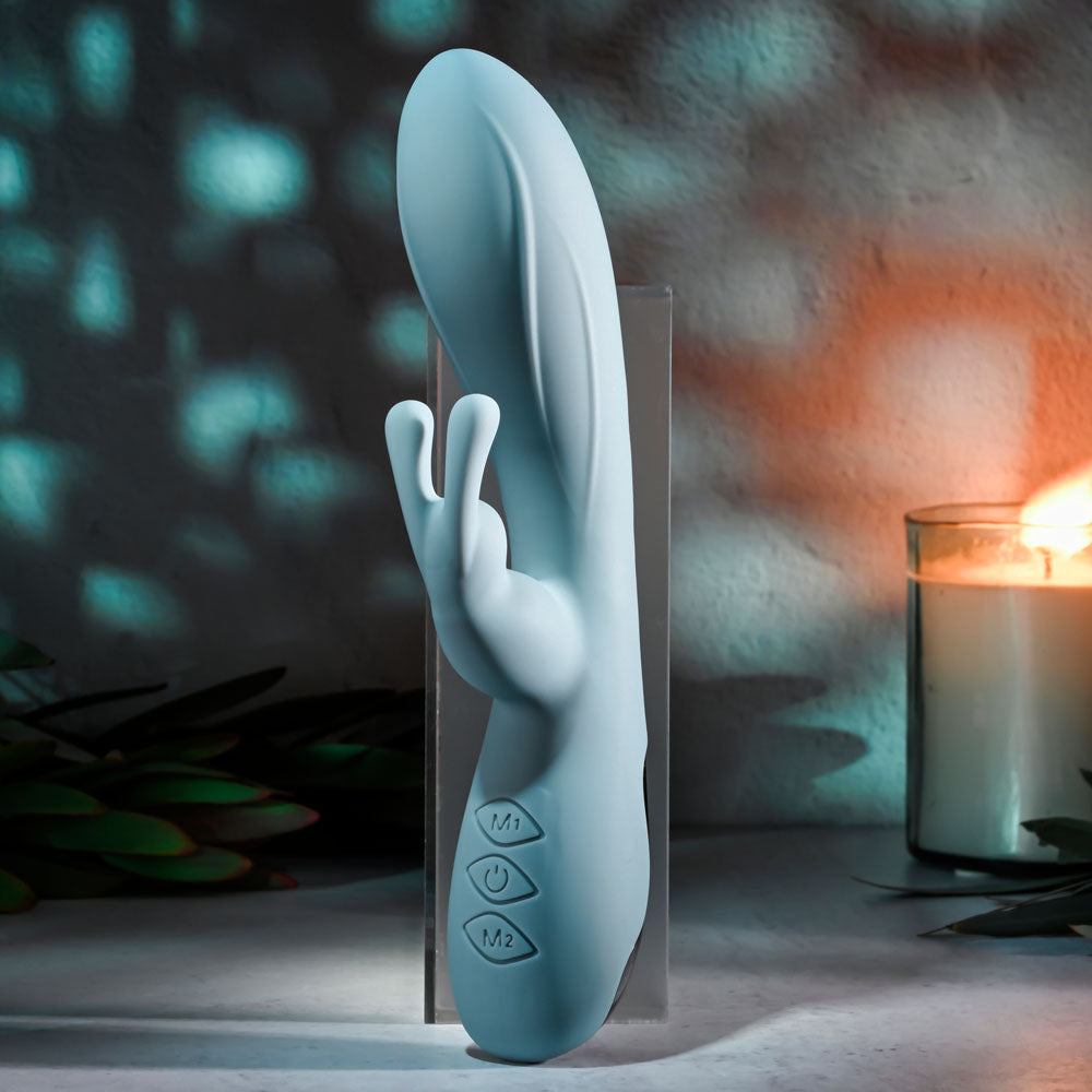 Boss Bunny Blue Silicone Rabbit Vibrator with Dual Stimulation VIBRATORS-RABBIT