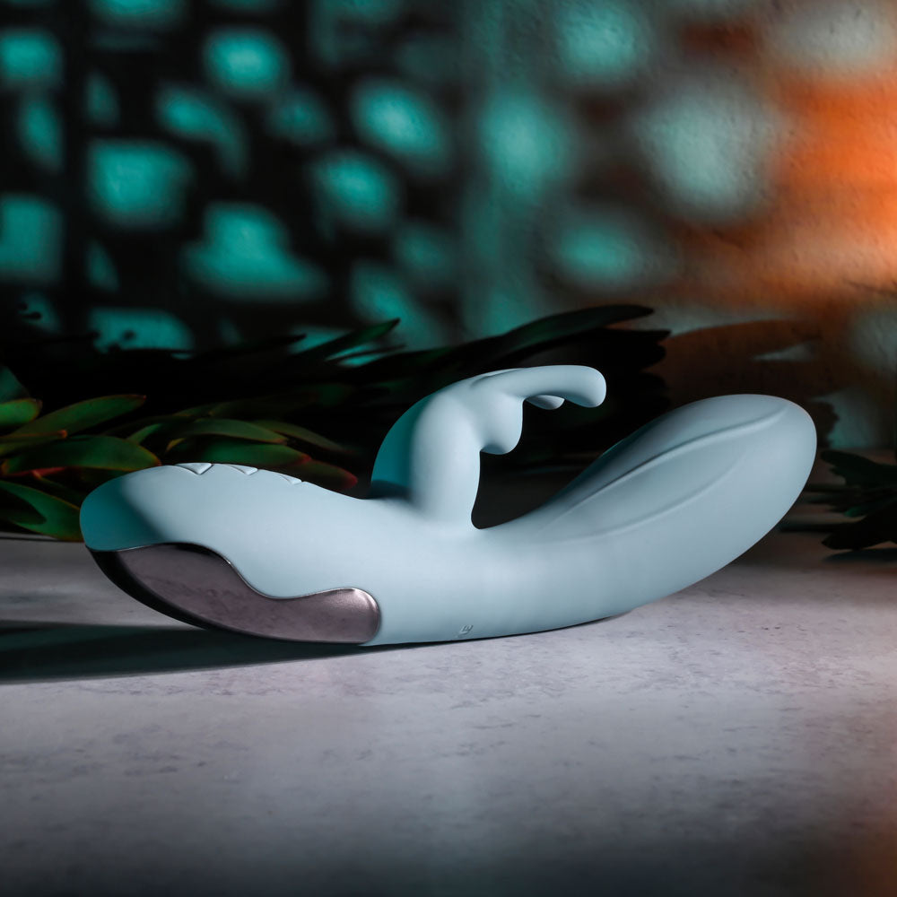 Boss Bunny Blue Silicone Rabbit Vibrator with Dual Stimulation VIBRATORS-RABBIT