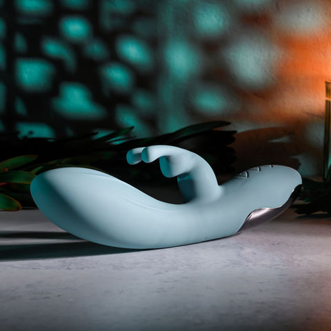 Boss Bunny Blue Silicone Rabbit Vibrator with Dual Stimulation VIBRATORS-RABBIT