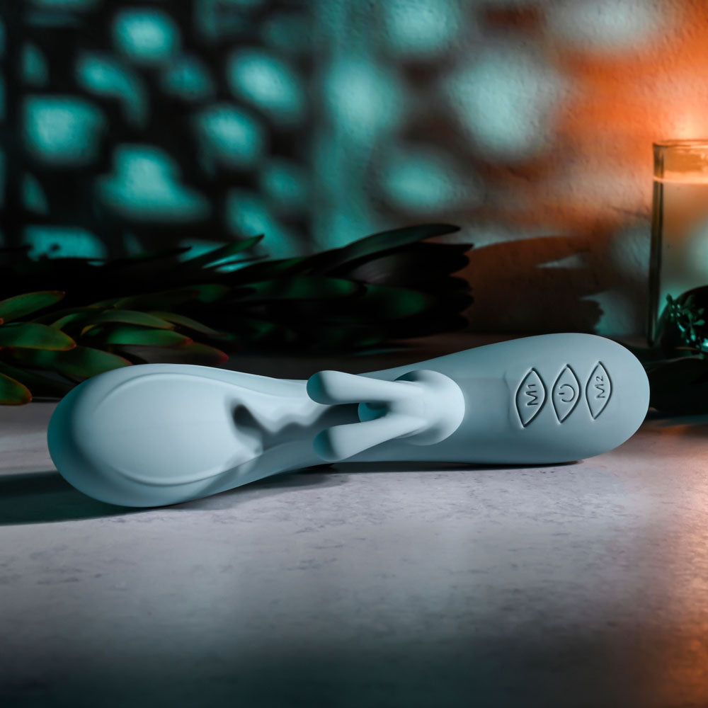 Boss Bunny Blue Silicone Rabbit Vibrator with Dual Stimulation VIBRATORS-RABBIT