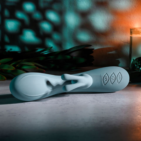 Boss Bunny Blue Silicone Rabbit Vibrator with Dual Stimulation VIBRATORS-RABBIT