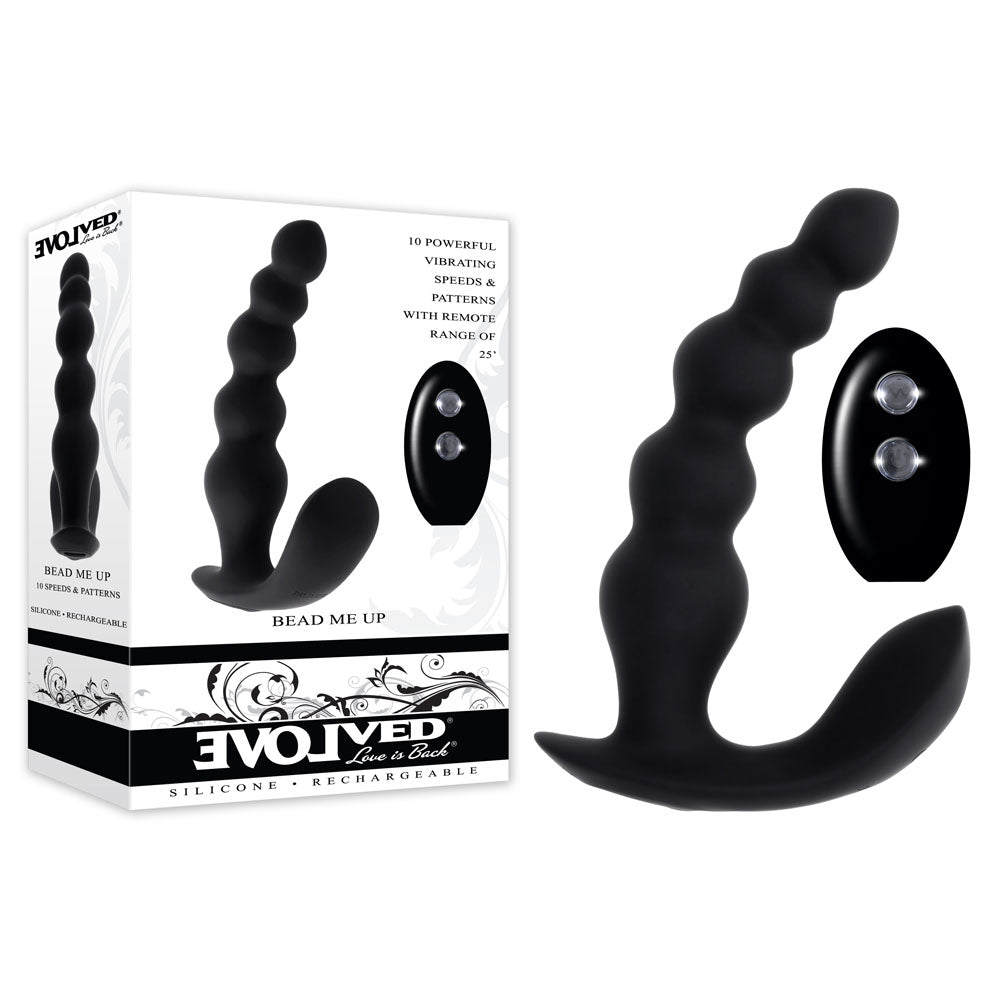 Evolved BEAD ME UP 16.8 cm USB Rechargeable Vibrating Anal Beads Black > Anal Range > Anal Beads