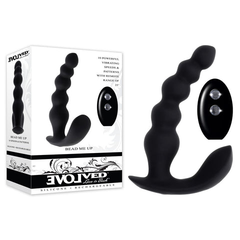 Evolved BEAD ME UP 16.8 cm USB Rechargeable Vibrating Anal Beads Black > Anal Range > Anal Beads