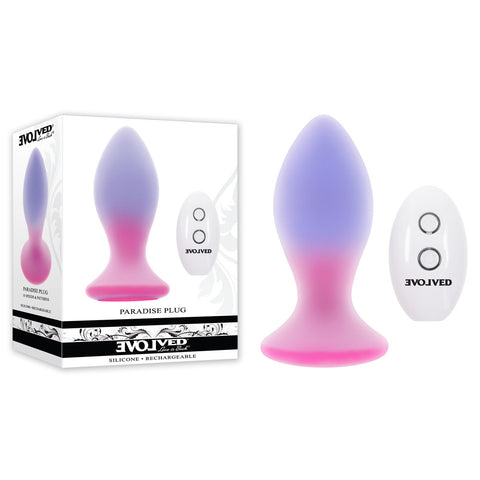 Evolved PARADISE PLUG 10.5 cm USB Rechargeable Vibrating Butt Plug Multi Butt Plugs - Vibrating