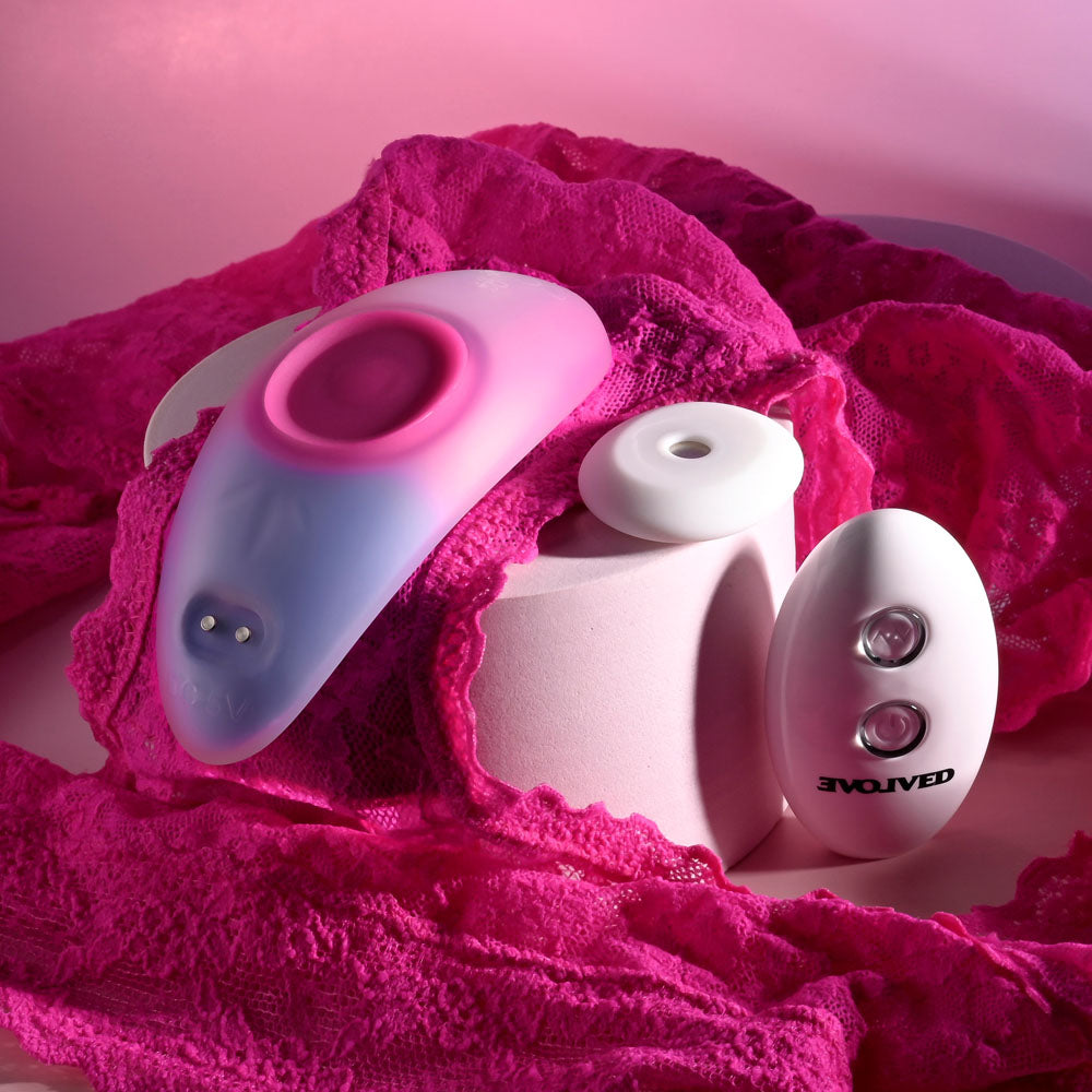 Evolved PARADISE PANTY 10.7cm Pink/Purple Vibrator > Sex Toys For Ladies > Panty Vibes