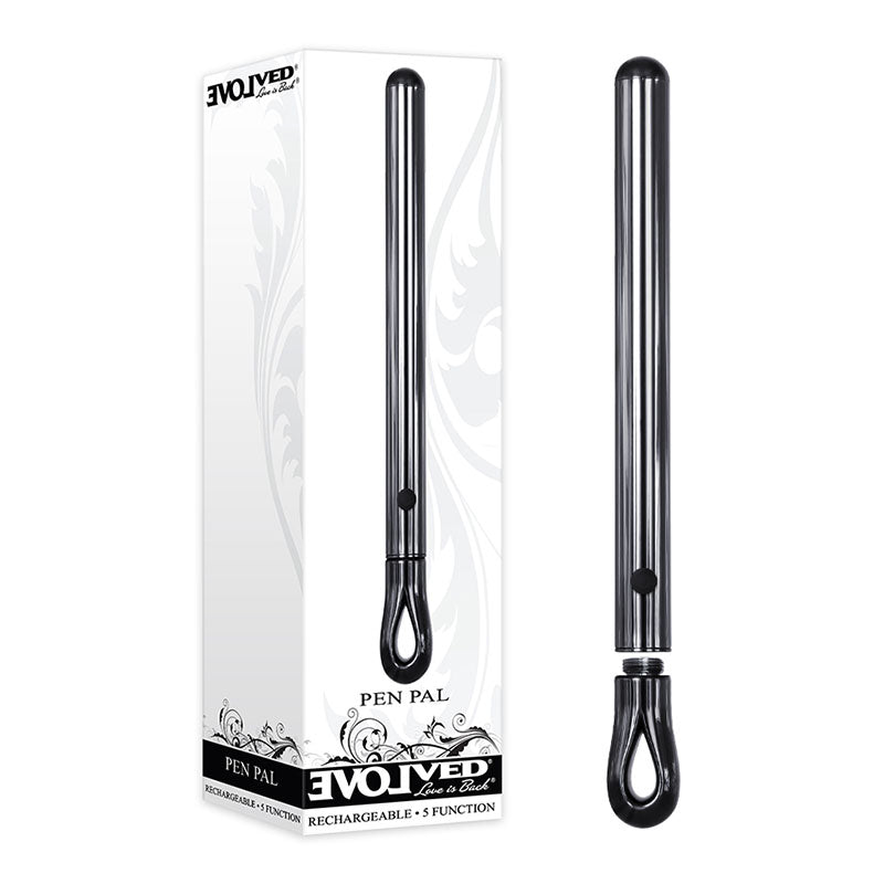 Evolved Pen Pal Metallic 11.3 cm USB Vibrator Silver Vibrators