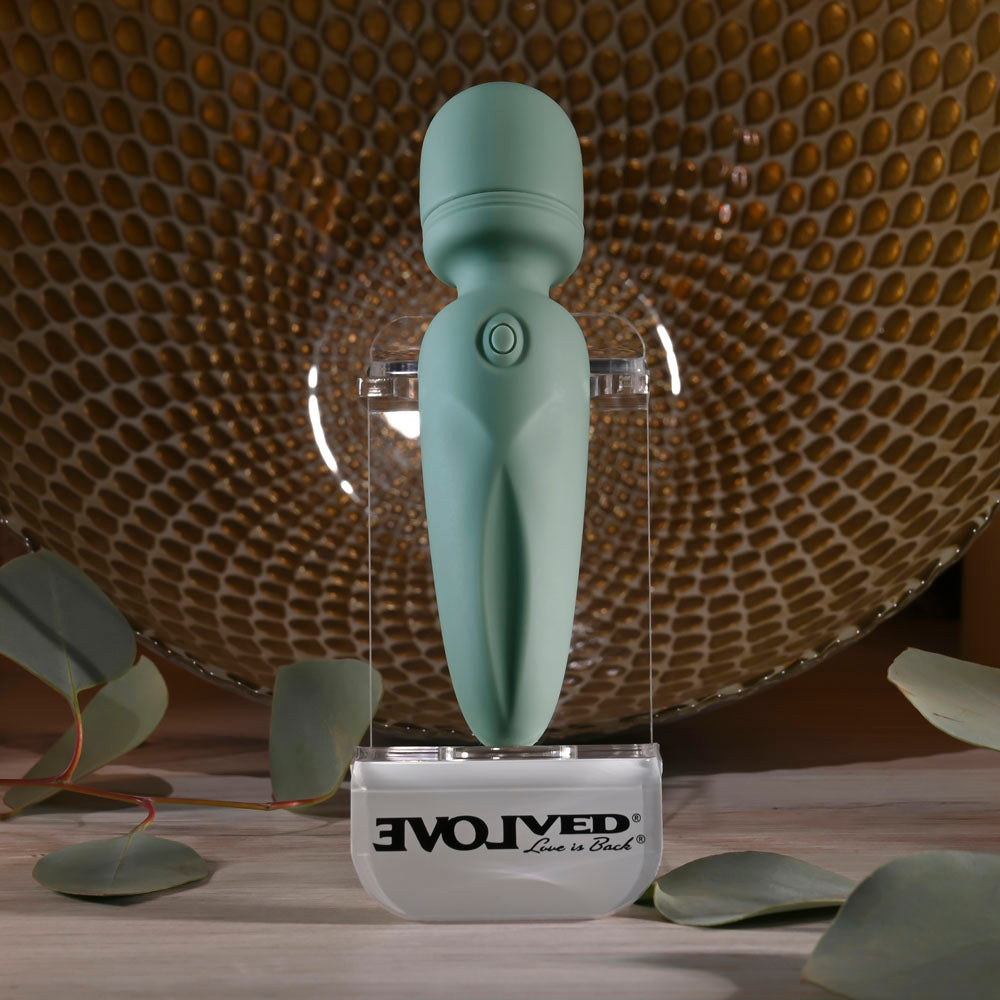 Evolved Rumble Wand Olive Green Mini Massager Electric Massager