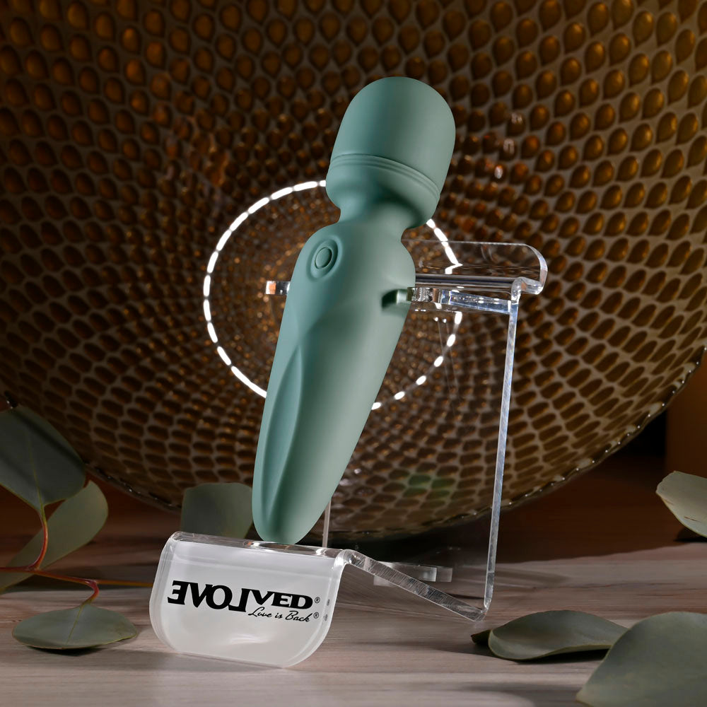 Evolved Rumble Wand Olive Green Mini Massager Electric Massager