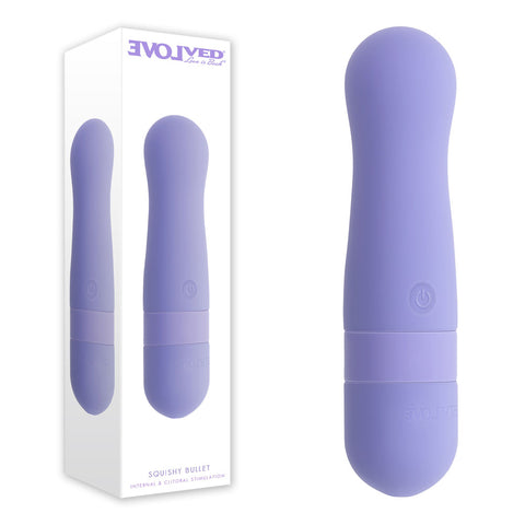 Evolved Squishy Bullet – 11 cm USB Rechargeable Vibrating Bullet Purple > Vibrators > Mini Vibrators