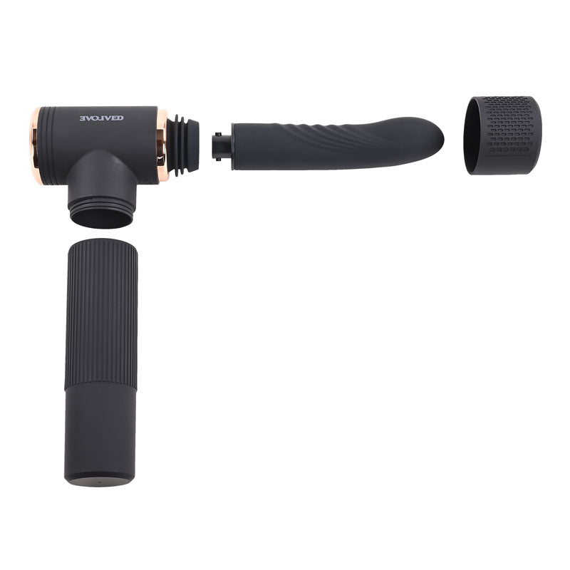 Evolved TOO HOT TO HANDLE Thrusting Vibe 7 Speed Rechargeable (9.3) > Dildos > Thrusting Dildos