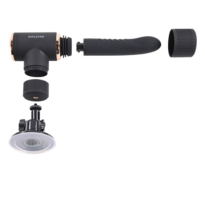 Evolved TOO HOT TO HANDLE Thrusting Vibe 7 Speed Rechargeable (9.3) > Dildos > Thrusting Dildos