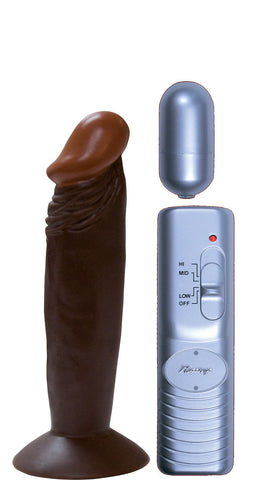 6 Inch Realistic Vibrating Dong With Bullet and Suction Base Dongs Realistic