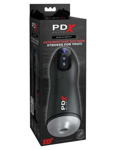 Pdx Elite Suck O Matic Suction Stroker Black Strokers - Auto
