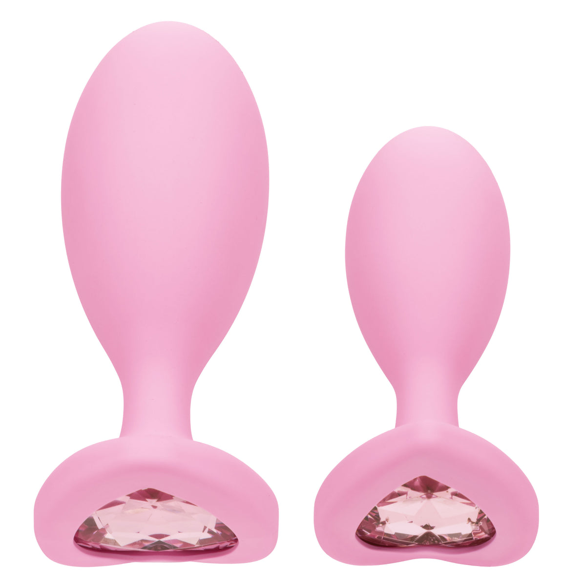 First Time Crystal Booty Duo (Heart-Shaped Crystals) – Decorative Butt Plugs > Anal Range > Butt Plug Kits