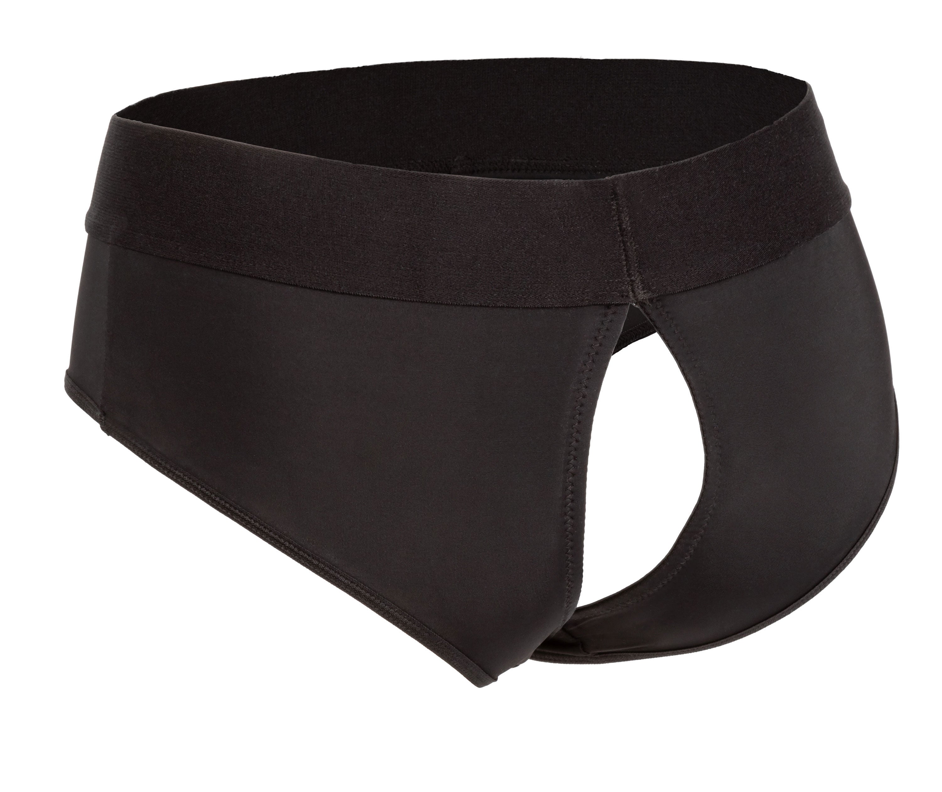 Boundless Backless Brief (Black) – Comfortable Harness Brief > Dildos > Strap On Harnesses