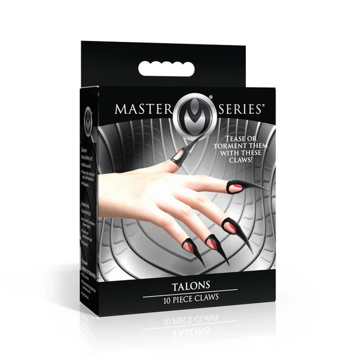 Talons 10 Piece Black Claws Set for Sensory Adult Intimacy Play Black Medical Themed