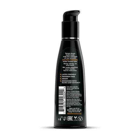 Wicked Aqua Salted Caramel Lubricant 120 ml (4 oz) Bottle Flavoured Lube