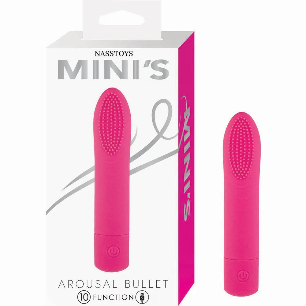 Nasstoys Minis Arousal Bullet – Silicone-Coated 4.625 Inch Bullet Vibrator Pink > Vibrators > Mini Vibrators Main image