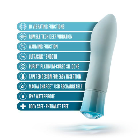 Oh My Gem Ardor Aquamarine Tapered End Adult Vibrator Default Title Vibrators - G Spot