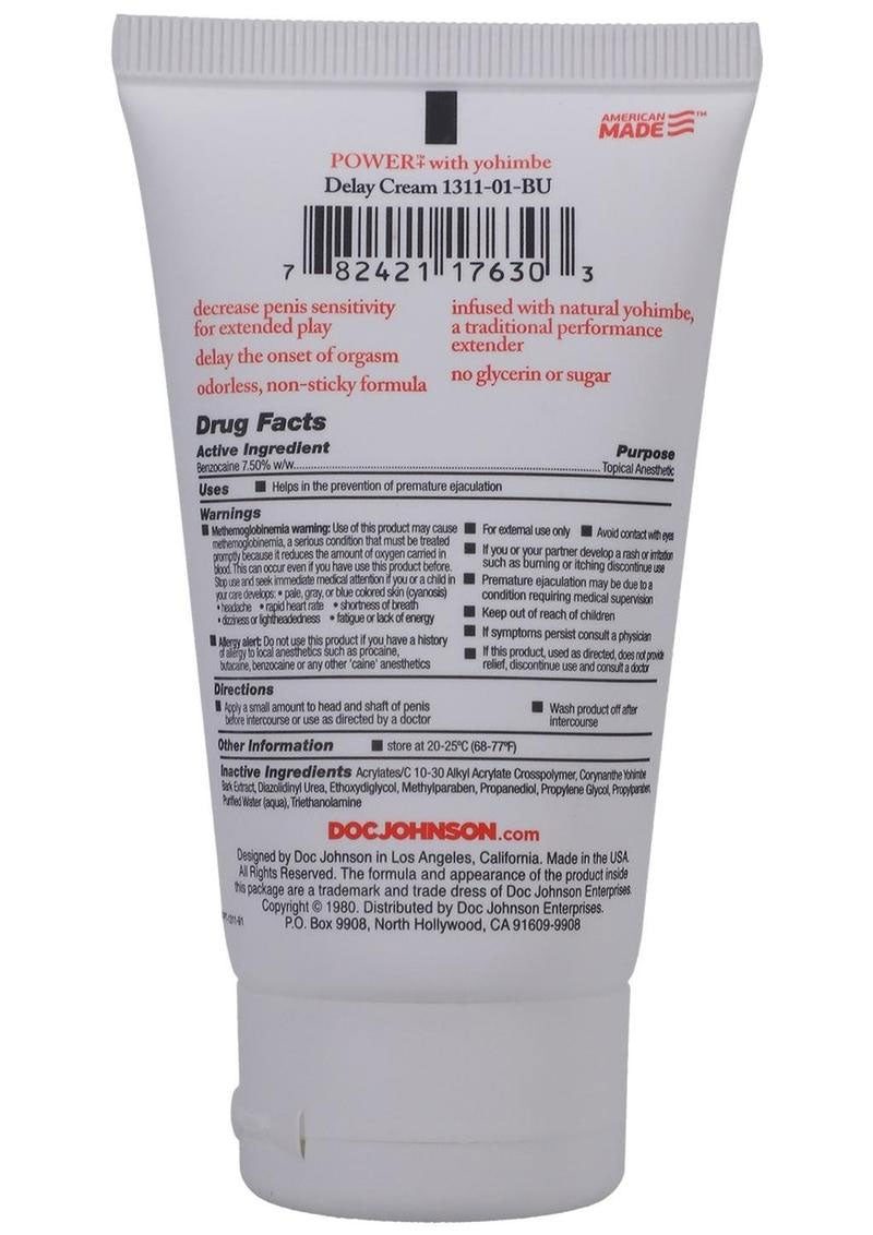 Power Plus Delay Cream for Men – Clinical Strength Desensitizing 2 Oz Cream Secondary image