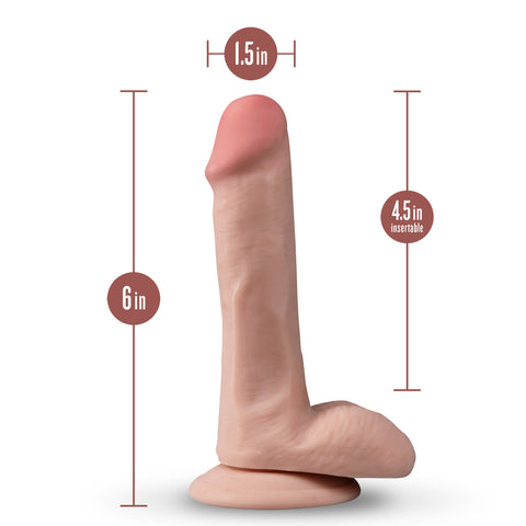 Dr Skin Plus 6 Inch Posable Realistic Dildo with Balls Vanilla Dongs Realistic