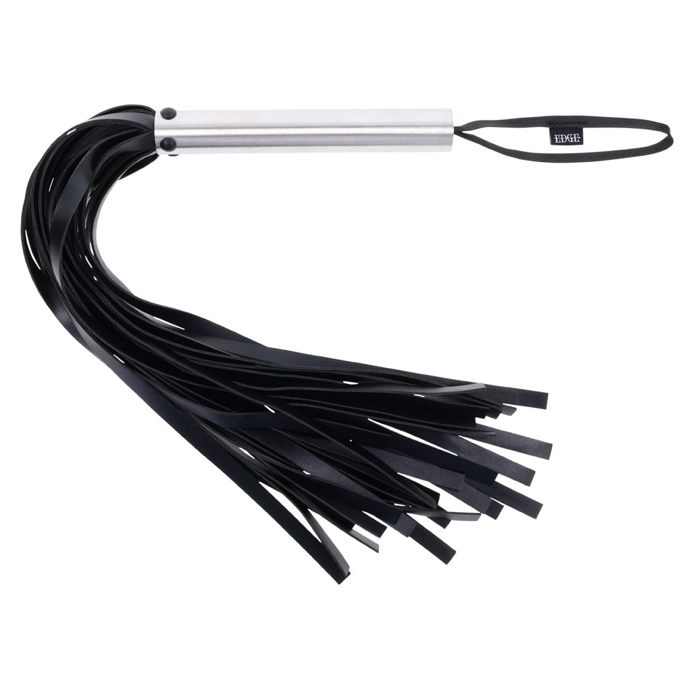 Edge Flogger Whip with Metal Handle for Impact Play Whips & Paddles