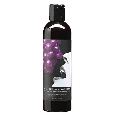 Edible Massage Oil Gushing Grape Flavored 237 ml Bottle Massage Oil