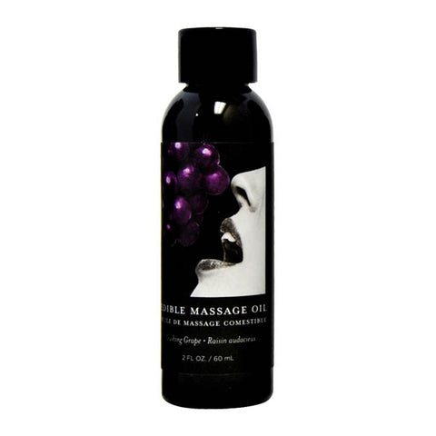 Edible Massage Oil Gushing Grape Flavored 59 ml Bottle Massage Oil