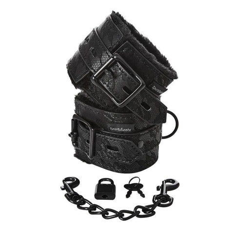 Sincerely Lace Fur Lined Handcuffs for Adult Bondage Play Bondage & Fetish Toys