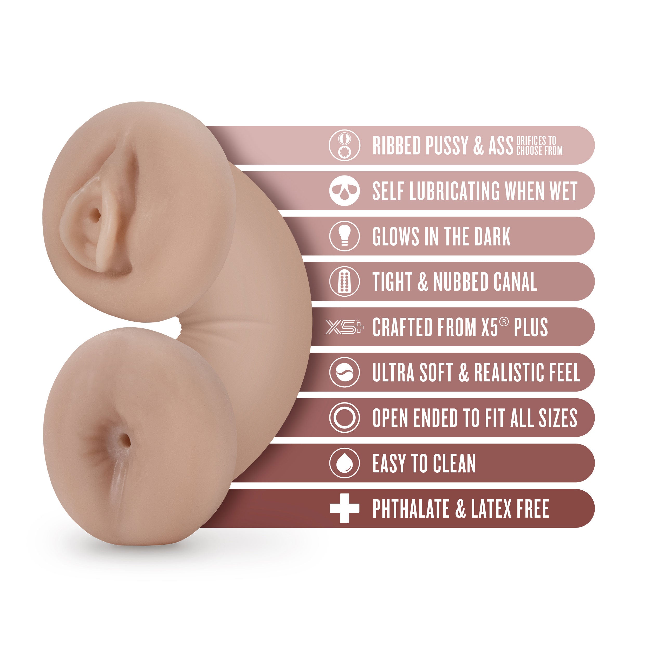 Enlust Tasha Glow in the Dark – Glow in the Dark Masturbator > Sex Toys For Men > Masturbators > Manual
