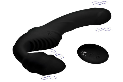Pro Rider 9x Strapless Vibrating Silicone Strap On With Remote > Realistic Dildos and Vibes > Strapless Strap Ons