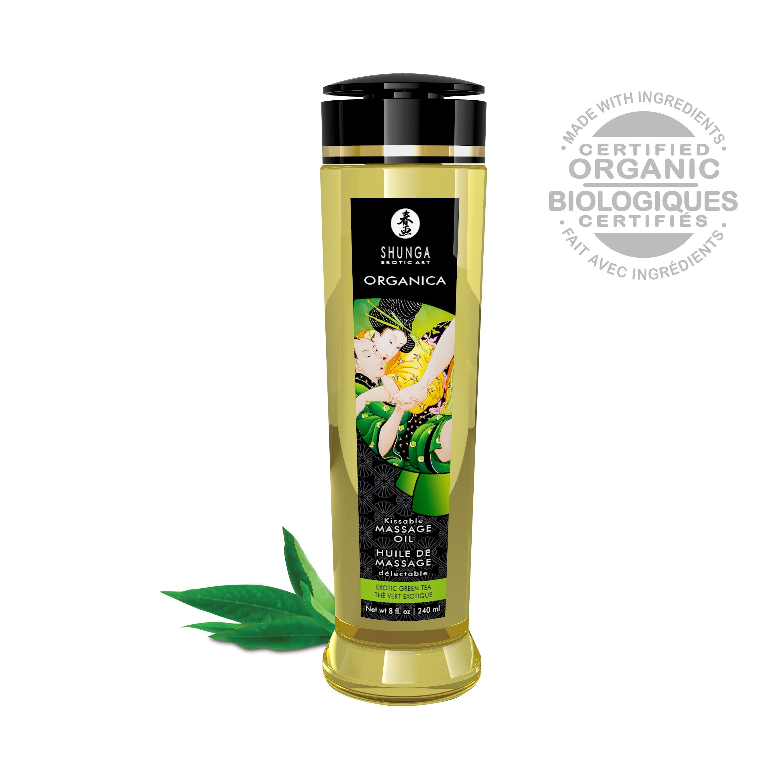 Shunga Organica Green Tea Massage Oil 8 Fl Oz Organic Default Title Massage Oil