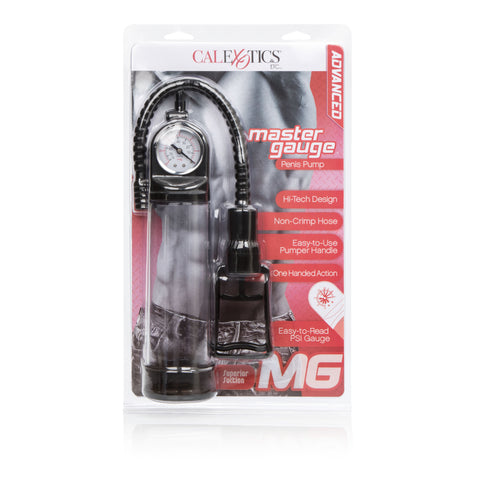 CalExotics Master Gauge Penis Pump with Built-In Pressure Gauge Clear PUMPS
