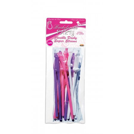 Dicky Straws 12 Inch Super Flex Tip Straws – Pack of 10 Drinking Straws > Novelties > Bachelor & Bachelorette Items