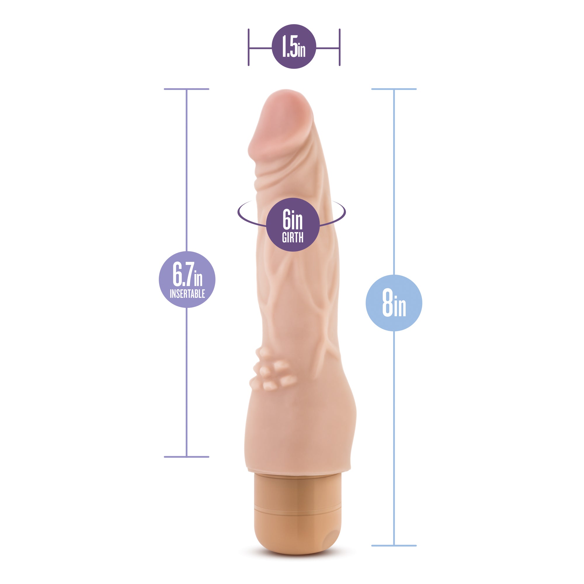 Dr Skin Cock Vibe 4 8 Inch Vibrating Cock in Beige DONGS Vibrating