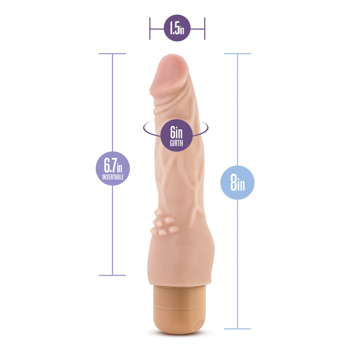 Dr Skin Cock Vibe 4 8 Inch Vibrating Cock in Beige > Vibrators > Realistic Vibrators