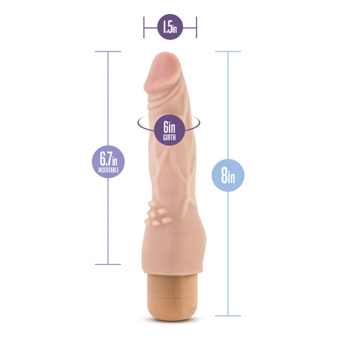 Dr Skin Cock Vibe 4 8 Inch Vibrating Cock in Beige DONGS Vibrating