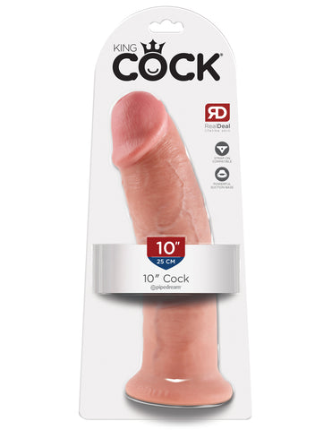 King Cock 10 Inch Realistic Dildo with Powerful Suction Cup Dongs Realistic