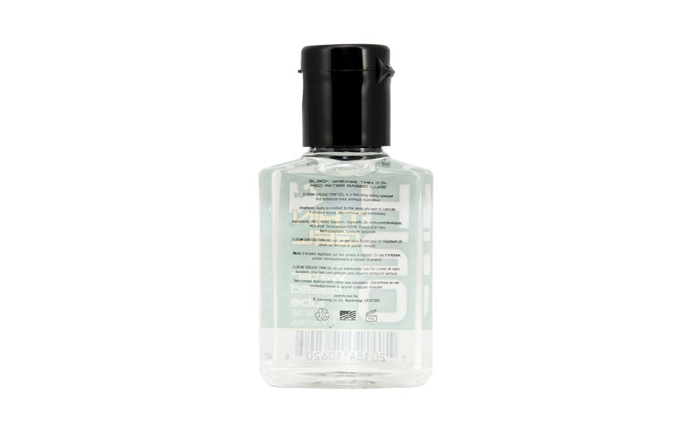 Elbow Grease H2O Water Based Gel Lubricant 24ml For Adults Water Based Lube